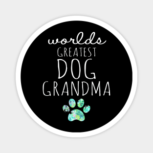 Worlds Greatest Dog Grandma Paw Print Cute Magnet